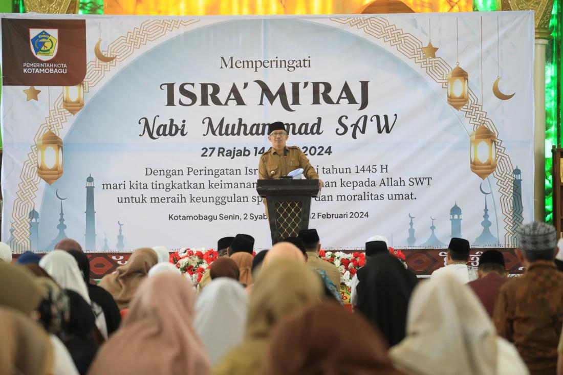 Pj Wali Kota Kotamobagu Hadiri Peringatan Isra Miraj Nabi Muhammad